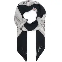 Karl Lagerfeld Chal negro / blanco