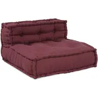 vidaXL Juego de sofás modulares, tapizado en tela color castaño, 210 x 140 x 56 cm
