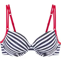 s.Oliver Top de bikini navy / blanco