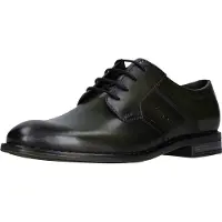 Bugatti Zapatos con cordón verde oscuro