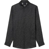 Armani Exchange para hombre. XM002280AF13235FC304 Camisa Technical negro (L), Casual, Viscosa, Manga larga, outlet 2