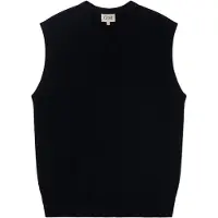 GOBI Cashmere Chaleco 'Men's Essential V-Neck Cashmere Vest' negro