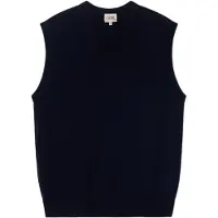 GOBI Cashmere Chaleco 'Men's Essential V-Neck Cashmere Vest' azul noche