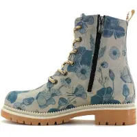 Goby Botas con cordones azul claro / gris claro