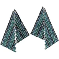 Avant Garde Pendientes 'Rominara' azul