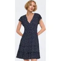 ONLY Vestido camisero 'ONLClaudette' navy / blanco