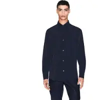 Armani Exchange para hombre. XM001567AF19193UB101 Camisa Button marino (S), Casual, Poliamida, Manga larga, outlet 2
