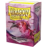 Dragon Shield Fundas Para Tarjetas Rosa Mate Diamante 100 Sobres