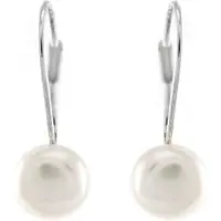 Luxenter Pendientes 'Essential' blanco perla