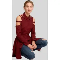 LapaPlus Blusa 'Women Blouse' rojo vino