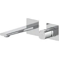 Laveo TORES Grifo de lavabo empotrado, acabado plateado cromado, modelo BVT_022P