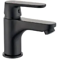 Kuchinox Grifo de lavabo DIMA, color mate, monomando, de pie, con tapón de cierre automático, fabricado en latón, con cartucho cerámico, y con una garantía de 5 años
