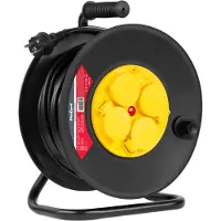 Rebel URZ3121: Cable de extensión para exteriores con 4 enchufes, 25 metros, IP44