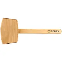 Topex Martillo de madera, 500 g, con mango de madera