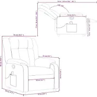 vidaXL Sillón de masaje y relajación, tapizado en cuero sintético, color negro