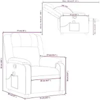 vidaXL Sillón de masaje y relajación, tapizado en tela negra