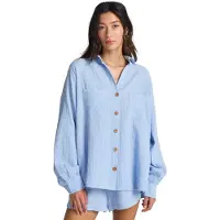 Billabong - Women's Swell Blouse - Blusa size L, azul