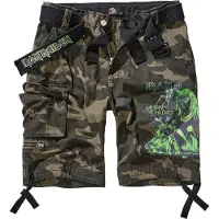 Brandit Pantalón cargo 'Iron Maiden The Number of The Beast' marrón oscuro / caqui / verde claro