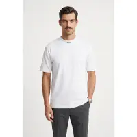 BOSS para hombre. 50562120 Camiseta Collar blanco (XL), Casual, Algodón, Manga corta, outlet 2026.