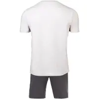 JOOP! Pijama corto gris / blanco