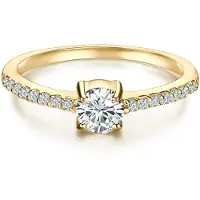 Trilani Anillo oro / transparente