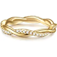 Trilani Anillo oro / transparente