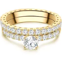 Trilani Anillo oro / transparente