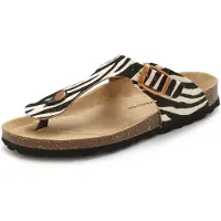 French Connection Sandalias de dedo negro / blanco
