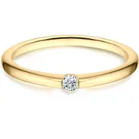 Trilani Anillo oro / transparente
