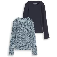 Tom Tailor Camiseta azul noche / azul claro