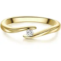 Trilani Anillo dorado / transparente