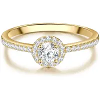 Trilani Anillo oro / transparente