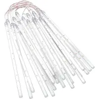 vidaXL Luces LED tipo "meteoro", 20 unidades, 30 cm, multicolor, 480 LEDs