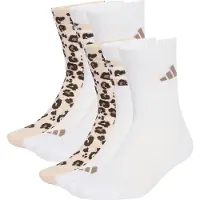 Adidas - Leo Graphic Socks 3-Pack - Calcetines multifuncionales size 43-45 - L, blanco