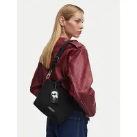 Karl Lagerfeld Bolso de mano 'IKON' gris / negro / blanco