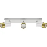 Strühm PUZON SPT GU10 3L, blanco/dorado, foco empotrable para pared y techo