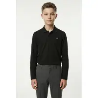 Calvin Klein Jeans Camiseta 'Logo Embroidery Long Sleeve' negro / blanco