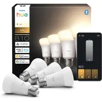 Philips Hue White Bombilla Inteligente A60 - E27 - 800 (paquete De 4)
