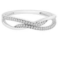 Diamant Exquis Anillo 'Ring aus 375 Weißgold mit Diamant' plata