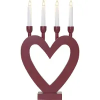Star Trading 244-91, Figura decorativa iluminada, Roja, Blanca, 4 bombillas, E10, 12 W