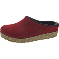 Haflinger Zapatillas de casa 'Hausschuh Damen Grizzly Kris paprika Filz in schwarz' rojo