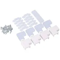 EDM Kit de accesorios para tiras LED , color plateado. Talla única