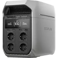 EcoFlow Delta 3 Plus, estación de energía de 1024 Wh con 4 salidas de corriente alterna (AC) y 4 puertos USB