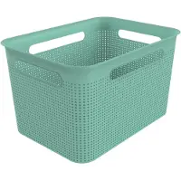 Rotho Brisen, caja de almacenamiento, color antracita, rectangular, de plástico, de color liso, para uso interior