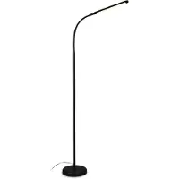 Briloner Lámpara de pie LED PIVAZ, articulada, con función táctil, regulable en varios niveles de intensidad, color negro, 21 x 126,5 cm
