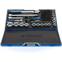 Gedore Juego de llaves de tubo , 1/4" + 1/2", 81 piezas, modelo 19 V20U-20