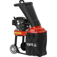YATO Trituradora de jardín a gasolina, trituradora, máquina para triturar ramas de hasta 45 mm