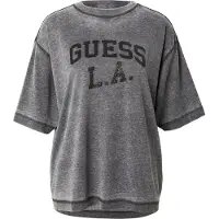 GUESS para mujer. W6YI20K4335 Camiseta Oversize Burnout gris (S), Casual, Poliéster, Manga corta, outlet 2026.