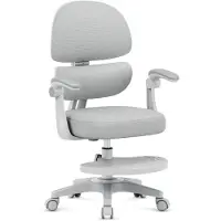 Adler . Silla de escritorio ergonómica para niños, modelo Junior 4.4, color gris
