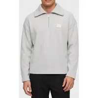 Calvin Klein Ls Brushed Rib Quarter Zip Chalk Talla: M | Jerséis Outlet | Hombre